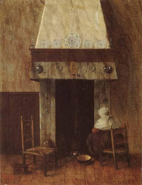 An Old Woman at he Fireplace, Jacobus Vrel